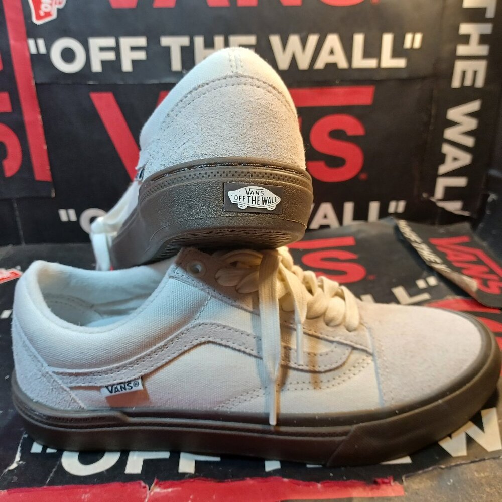 Vans Men’s 7/Women's 8.5 Old Skool BMX Marshmallow/Gum Popcush VN0005UZOVM